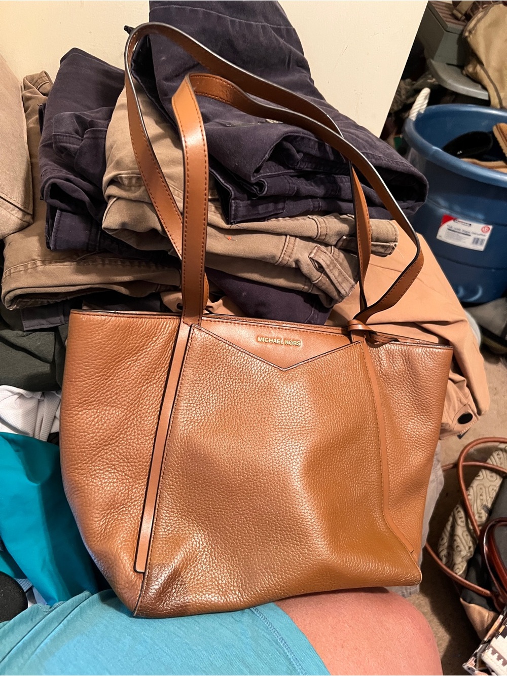 Michael Kors Cognac Leather Double-Handle Tote